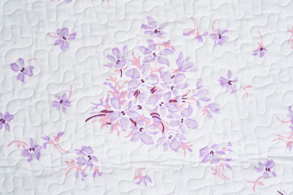 Violettes Lilac Coverlet D Porthault
