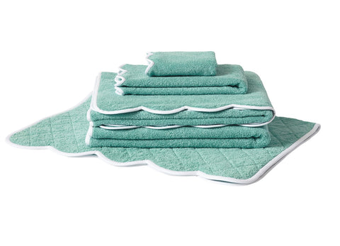 Mydeas, Black & White Green Rectangles Bath Towel Set