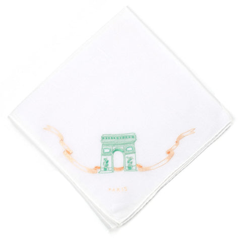 Embroidered Marie Antoinette Pink Handkerchief – D Porthault