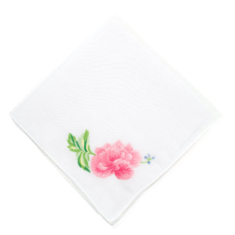 Embroidered Marie Antoinette Blue Handkerchief