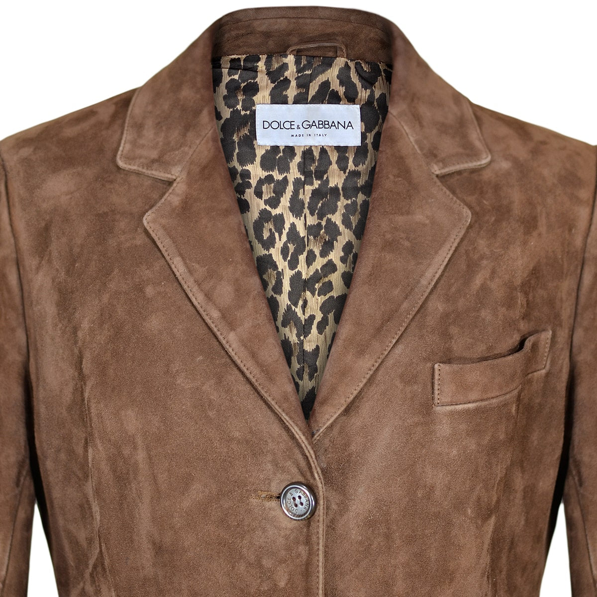 dolce gabbana brown leather jacket