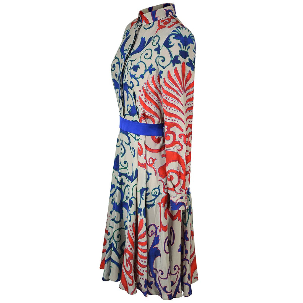 VERSACE Silk Shirt Dress Baroque Print Size M 40 6 – uamax boutique