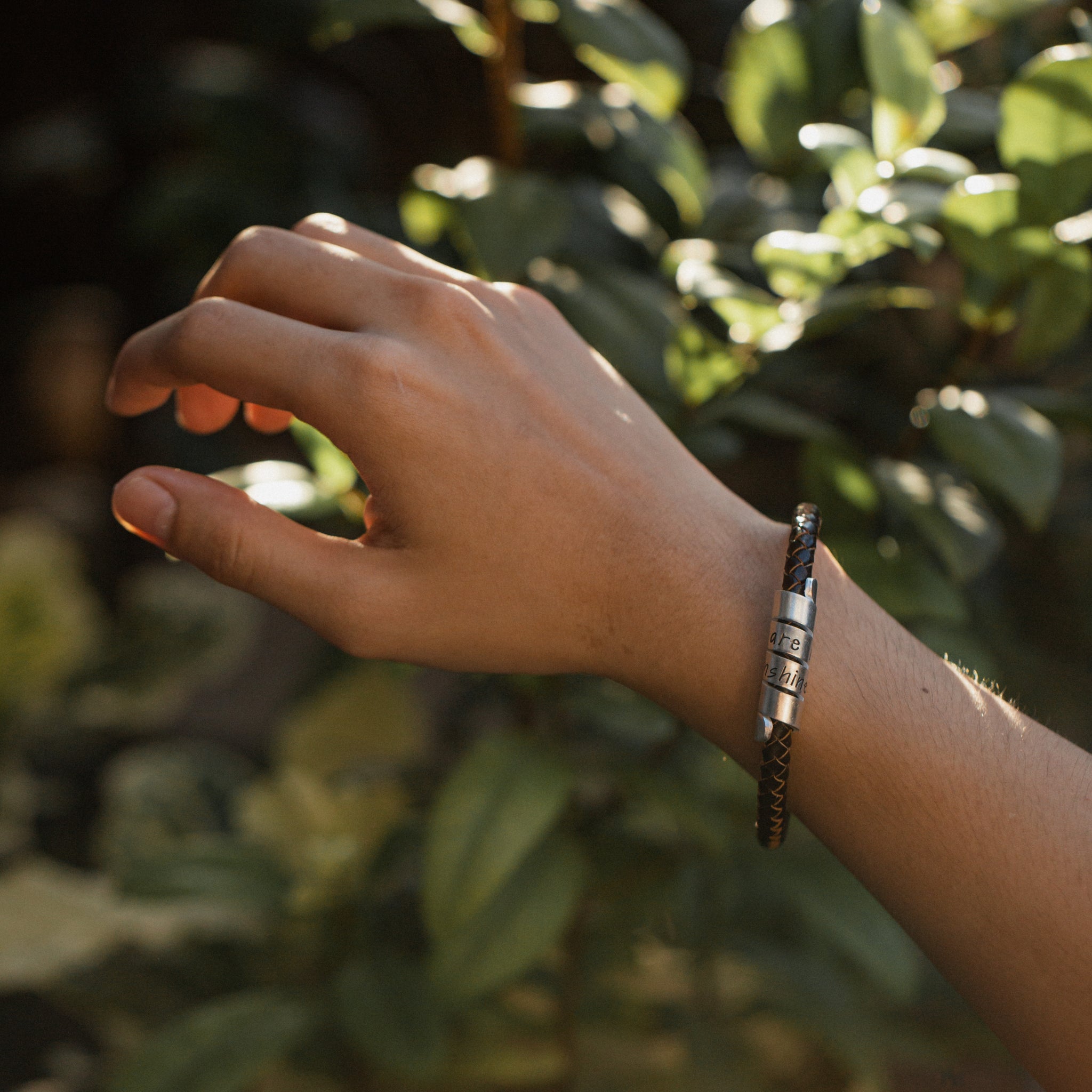 you are my sunshine leather bracelet