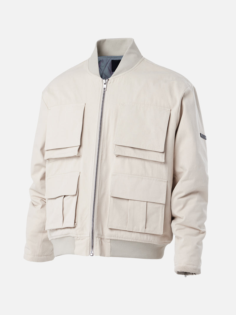 Multi Pockets Bomber Jacket - Sand | Blacktailor – BLACKTAILOR