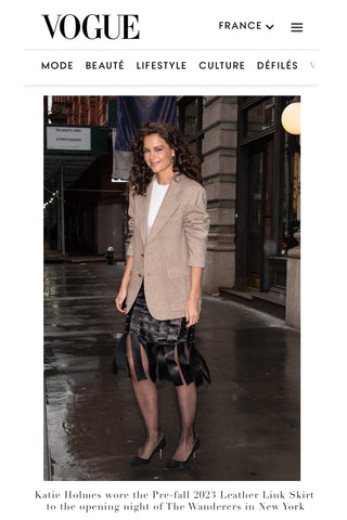 Katie Holmes wearing Kate Hundley, featured in Vogue France