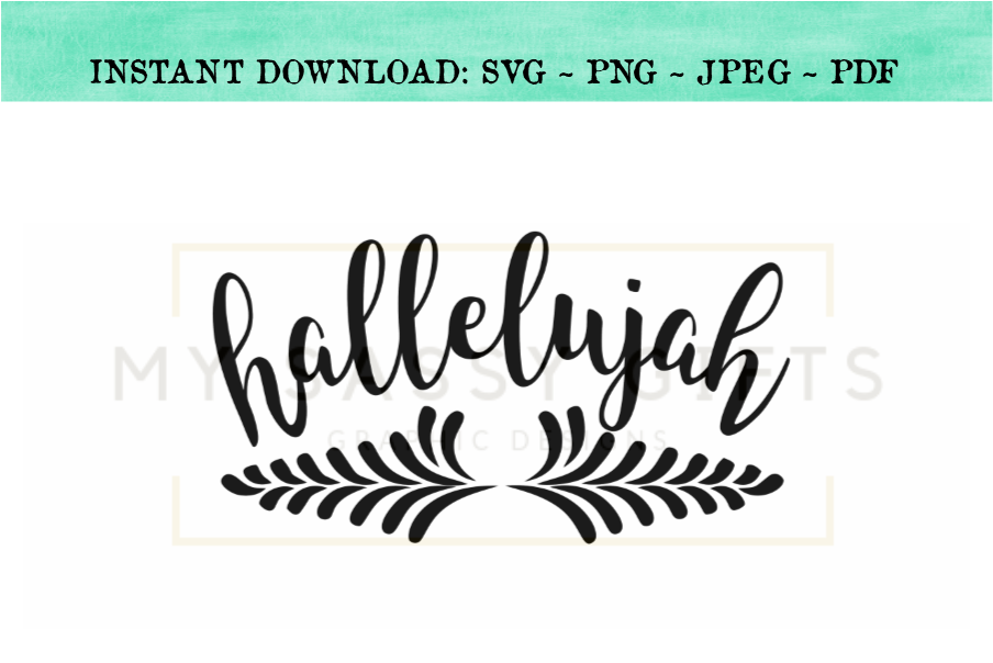 Download Hallelujah Christian Bible Verse SVG Graphic Design Cut ...