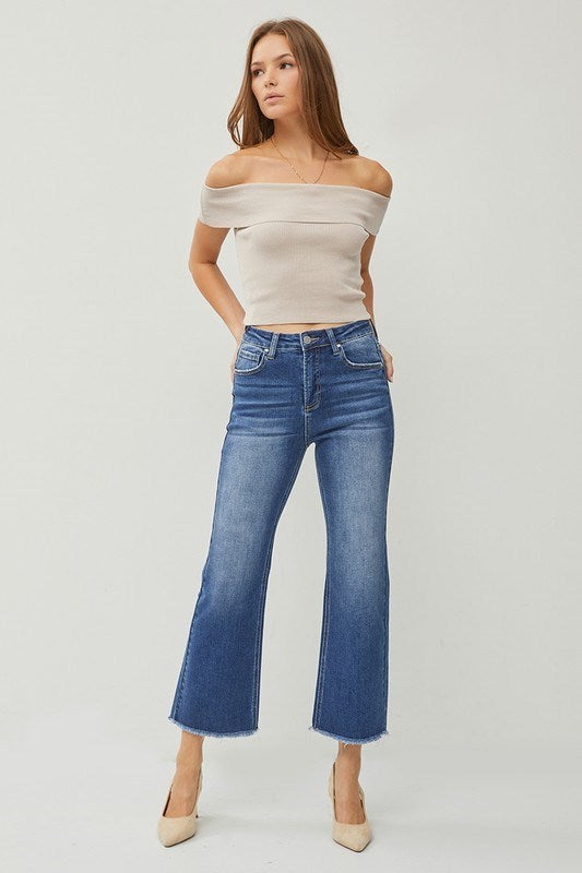 Risen High Rise Straight Leg Ankle Jeans – Wilde and Sparrow