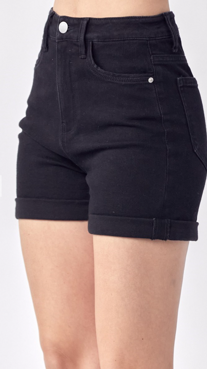 RISEN High Rise Rolled Up Shorts Black – Wilde and Sparrow