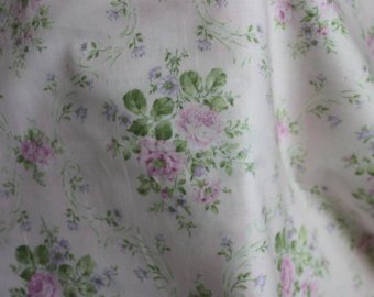 Yuwa cotton fabric Pale Pink Roses AF816824C