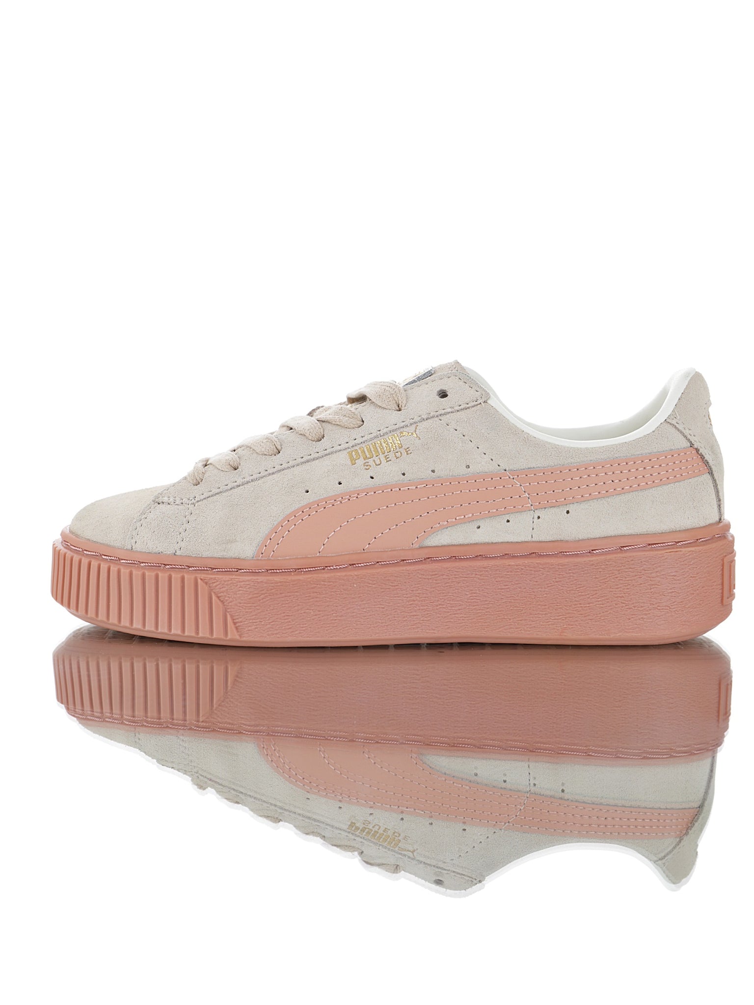 pink puma suede platform