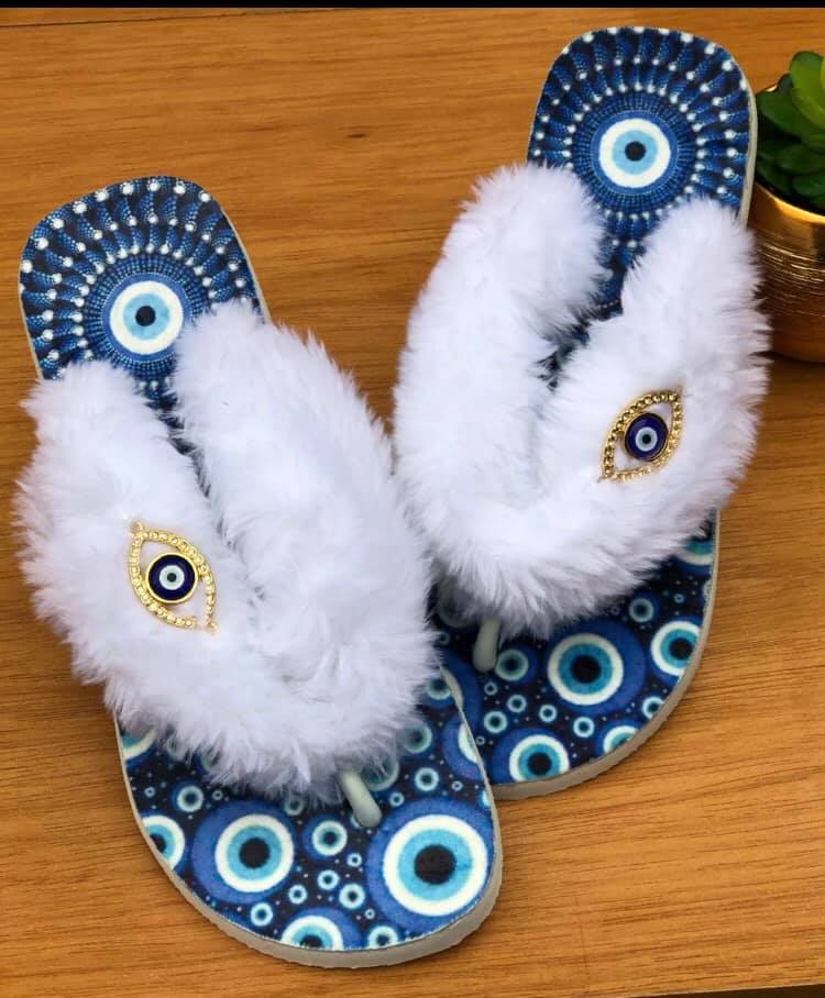 Evil eye flip flops – Mata Xios Boutique
