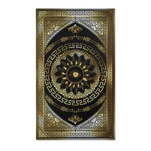 Load image into Gallery viewer, Blue and black evil eye rug(pre-order)