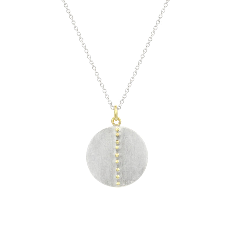 Large Dotted Disc Necklace