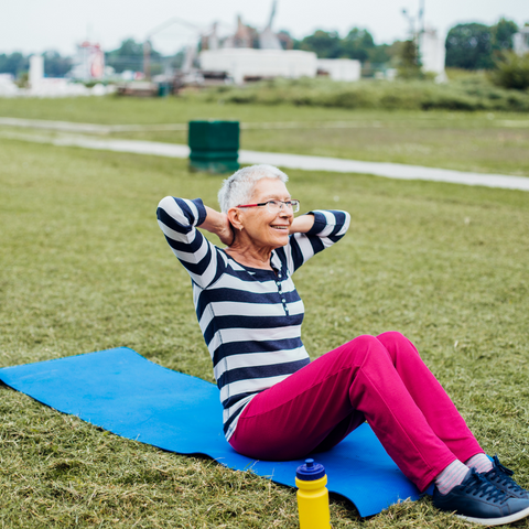 woman doing yoga for a strong body