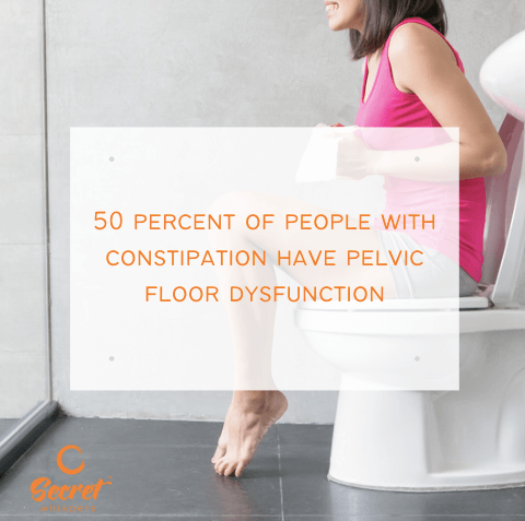 50 percent of people with constipation have pelvic floor dysfunction