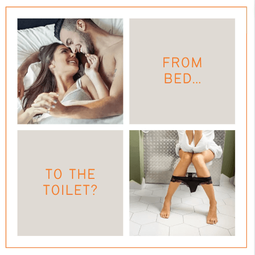 From bed to the toilet? 