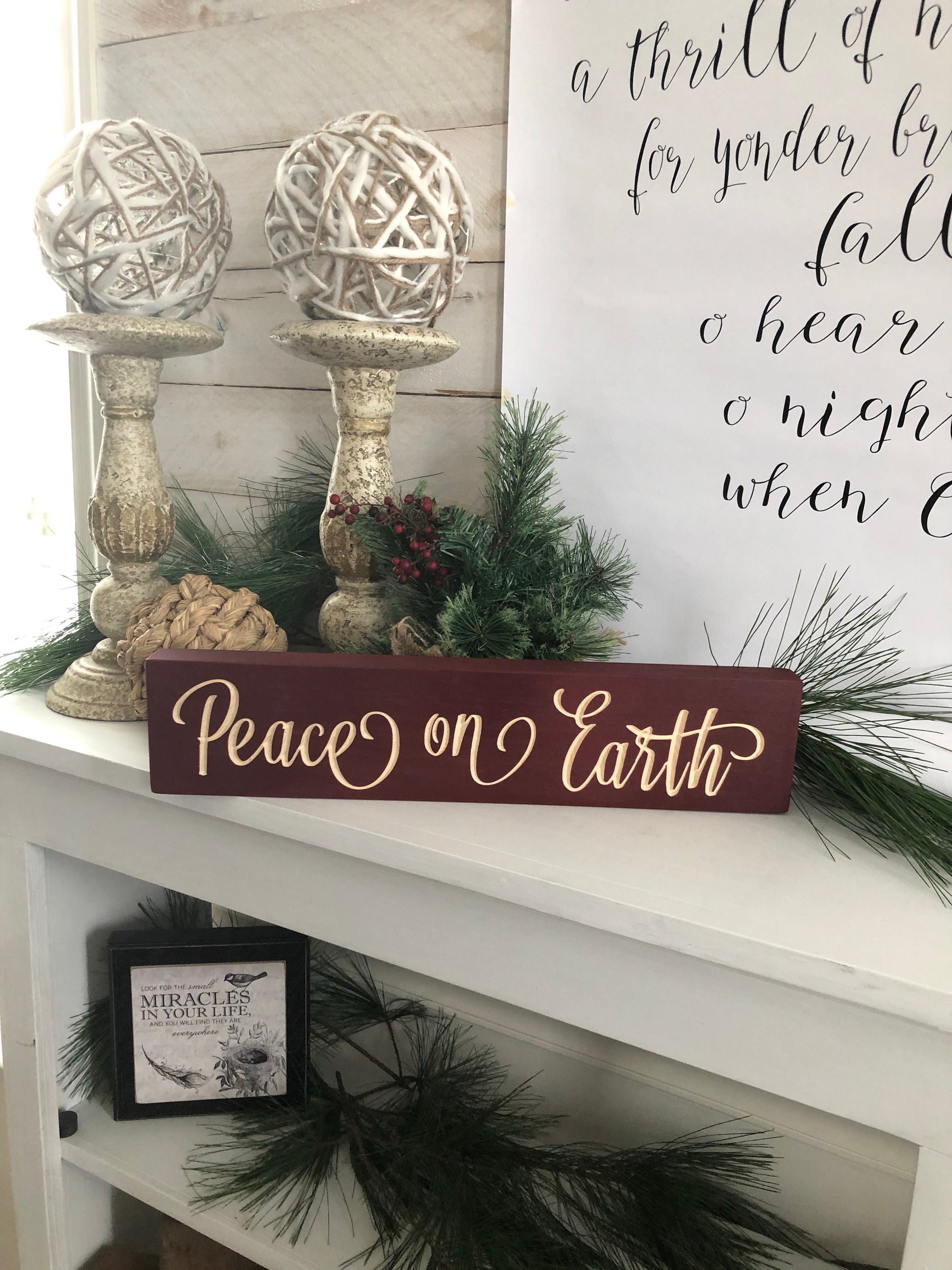 Peace On Earth Christmas Sign Smith Crafted Woodworks