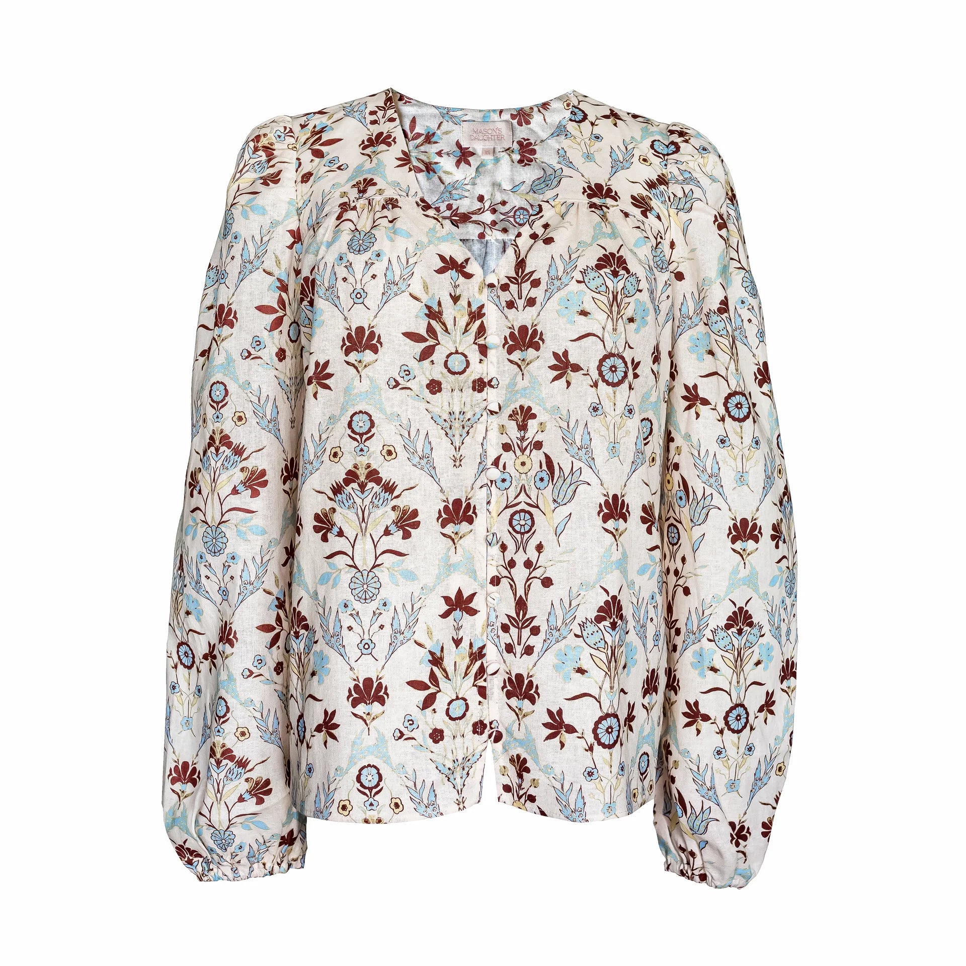 V-Neck Top in Mignonette Floral