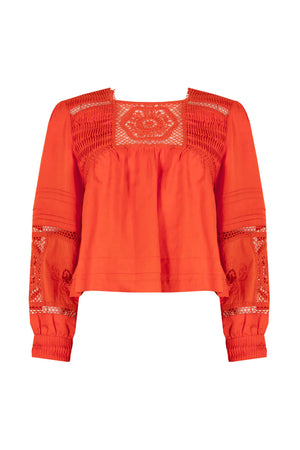 Celine Top in Cherry - Nines Apparel