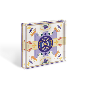 LSU Tigers Acrylic block Scarf Art - Nines Apparel