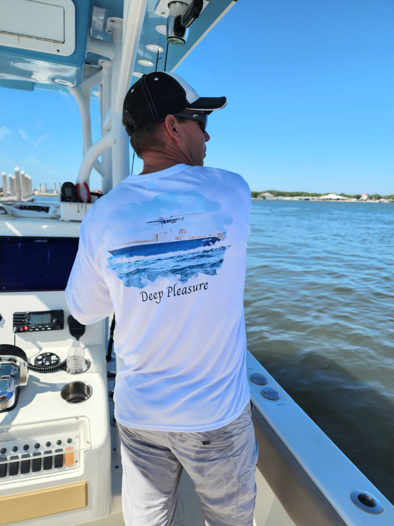 Dri-FIT Custom Boat Shirts - Long Sleeve: Customized Apparel for Boaters Large / White / No (Do Not Proceed Until Artwork Is Purchased)