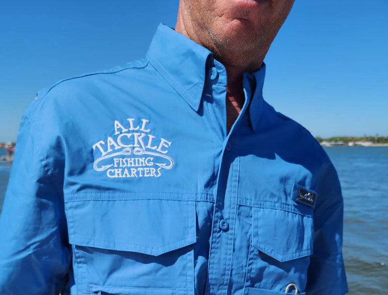 Custom Embroidered Eddie Bauer Fishing Shirts - Long Sleeve: Custom Embroidered Apparel for Boaters Large / Boulder / Yes (add Order #in Notes