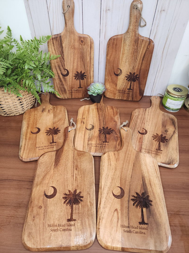 Acacia Large Bread Board with Inlay