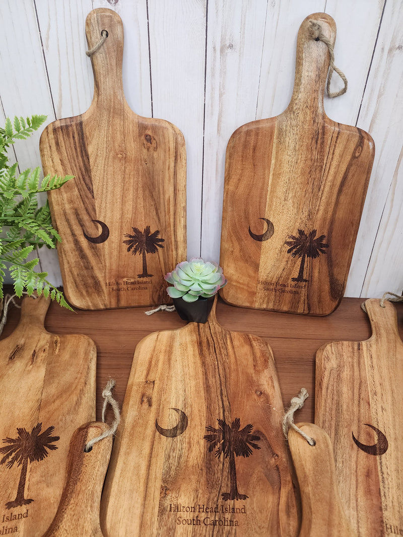 Acacia Large Bread Board with Inlay