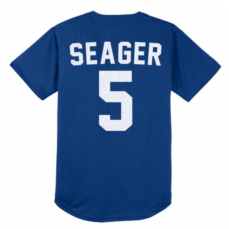 Blue LA Dodgers Inspired Baseball Jersey: Baseball Fan Gear