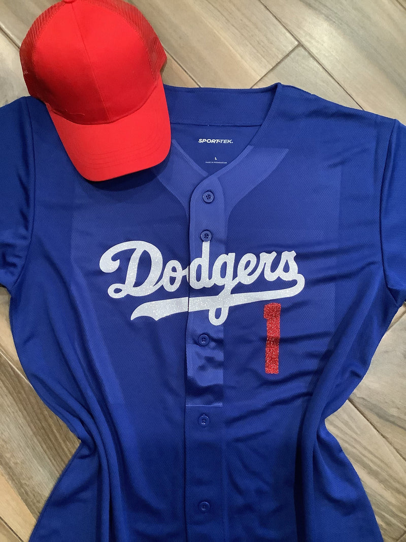 LA Dodgers Inspired Elton John Style Baseball Jersey (Blue) – LuLu