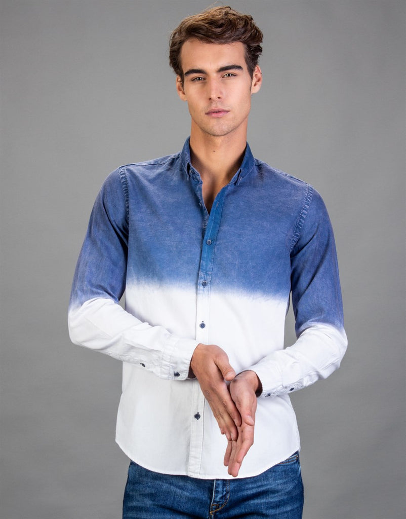 white fitted mens shirt
