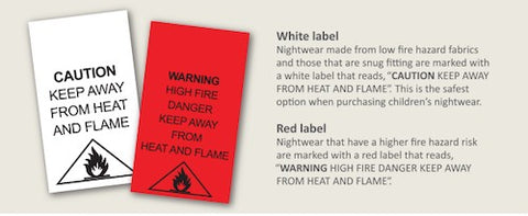 From the Commerce Commission NZ Fire Safety Clothing Labels