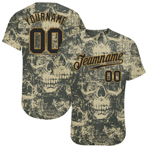 Custom 3D Pattern Halloween Horror Night Authentic Baseball Jersey On Sale  – FiitgShop