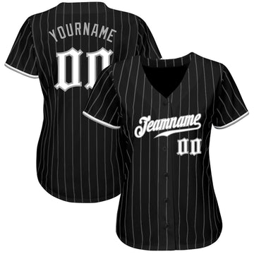 Custom Baseball Jersey Kids Youth Pinstripe Button Down Shirt Personalized  Name Number Sports Uniform