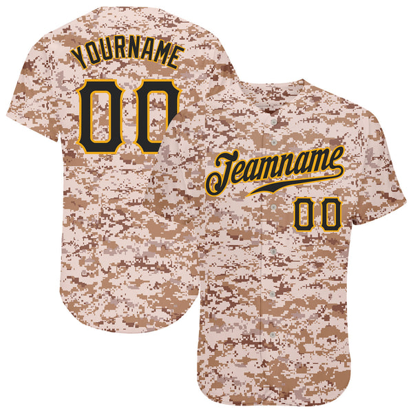 Cheap Custom Camo Black-Cream 3D Printing Authentic Baseball Jersey Free  Shipping – CustomJerseysPro