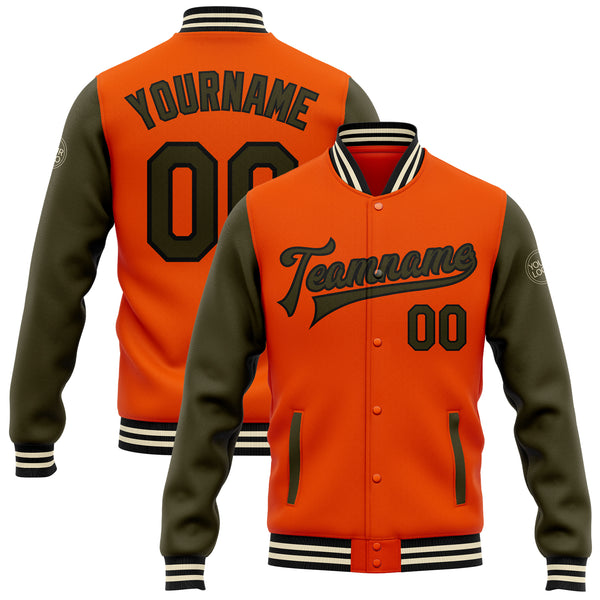 Cheap Custom Light Blue Red-White Bomber Full-Snap Varsity Letterman Jacket  Free Shipping – CustomJerseysPro