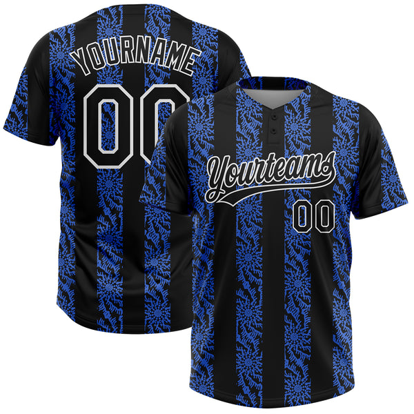 CUSTOM-MADE SUN PROTECTION TOURNAMENT JERSEY- ROYAL BLUE AND BLACK