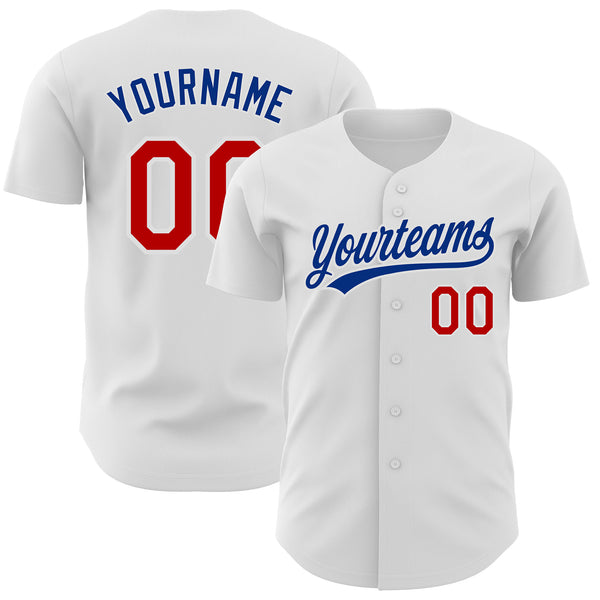 Sale Build Baseball Authentic White Jersey Royal – CustomJerseysPro