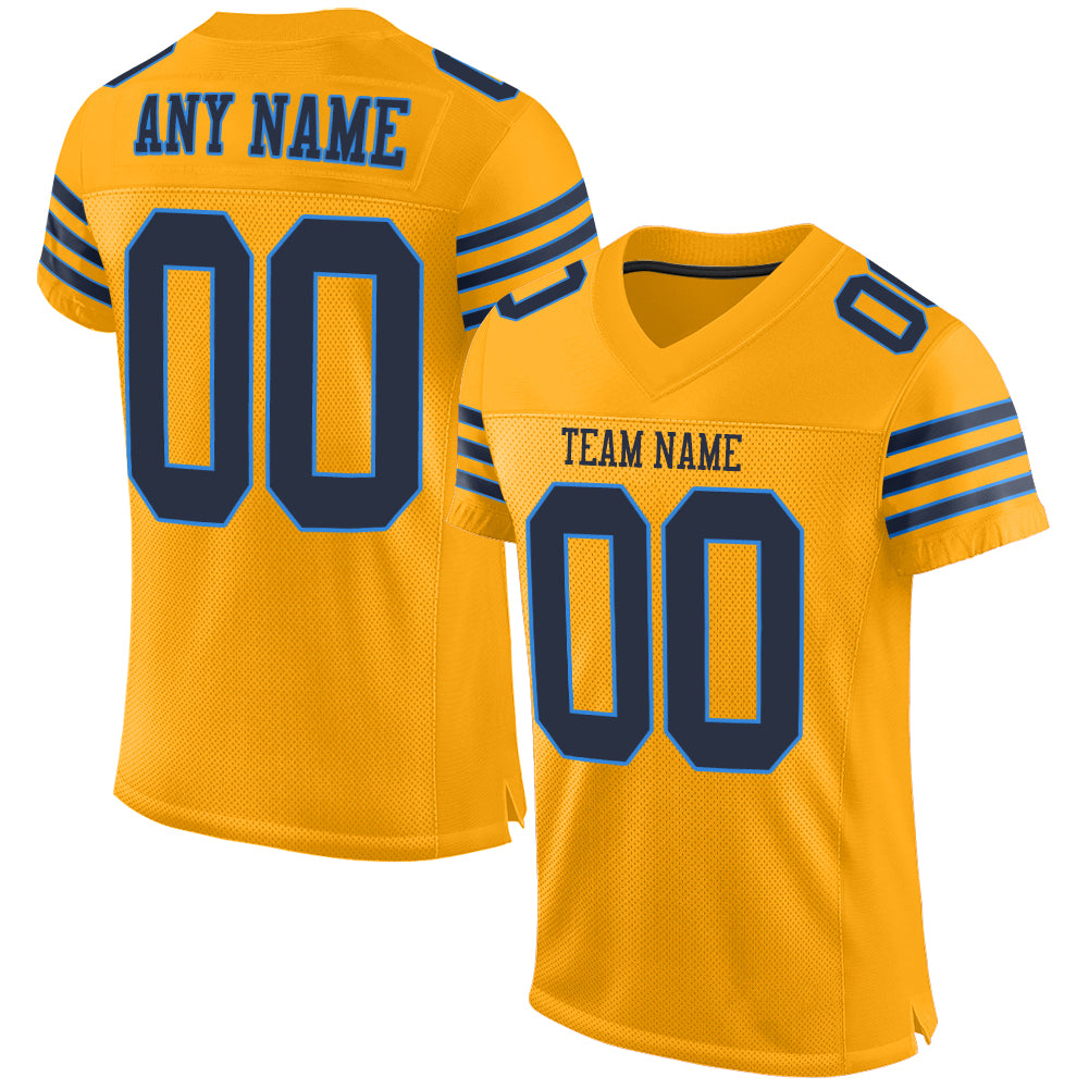 navy blue and gold jersey