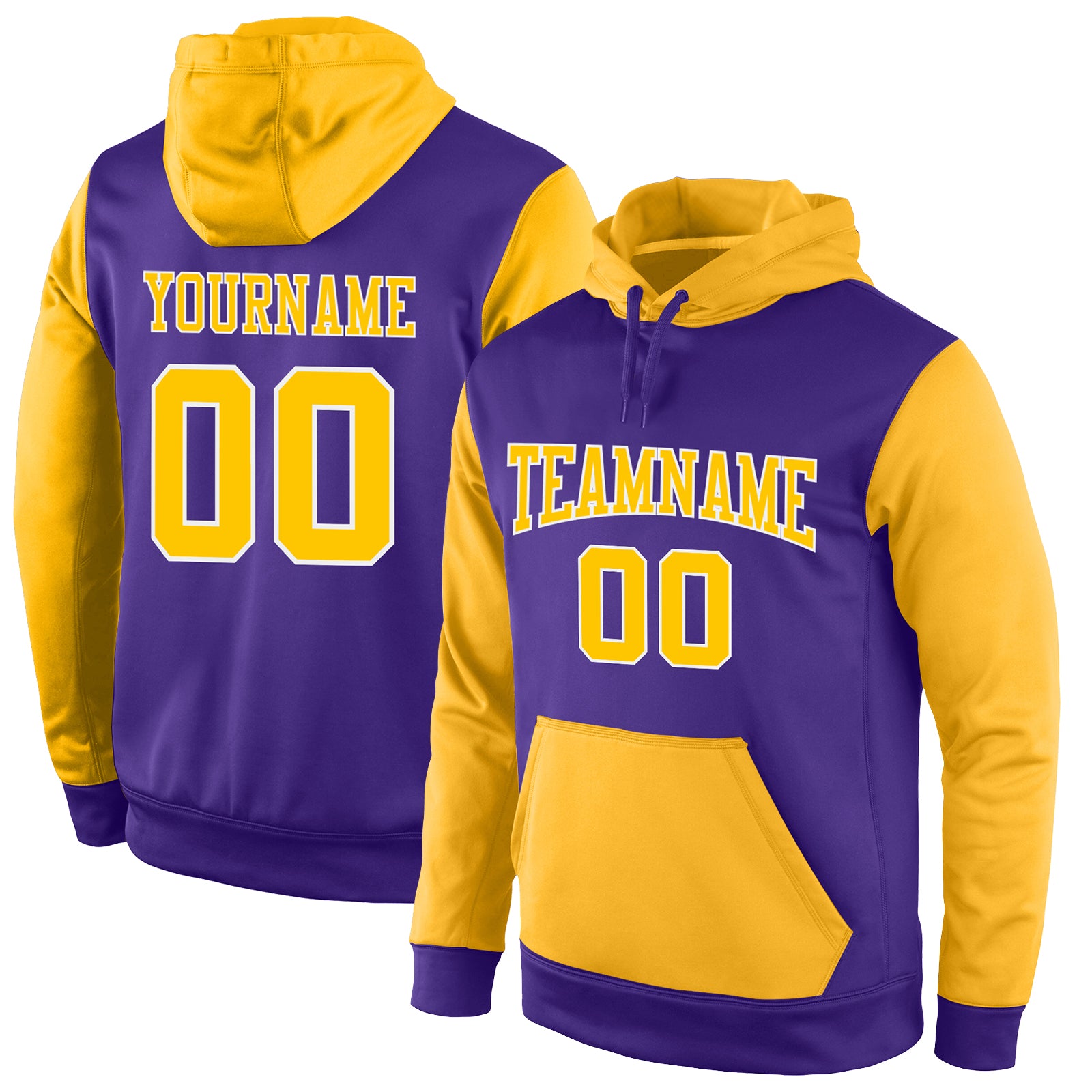 purple and gold sweatshirt