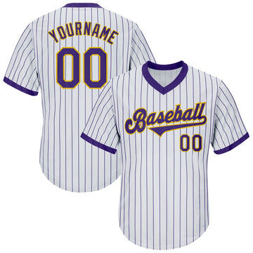 purple and gold baseball jersey