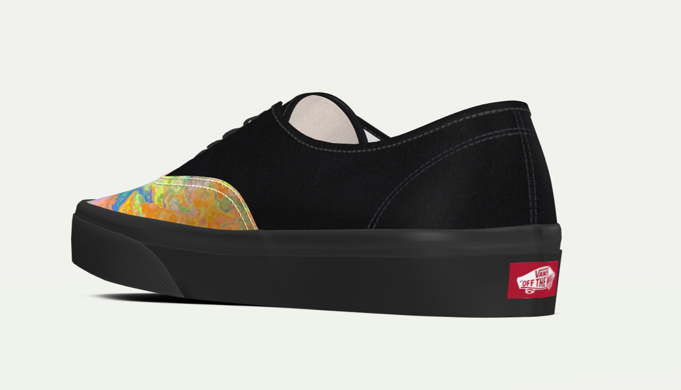 vans authentic black custom