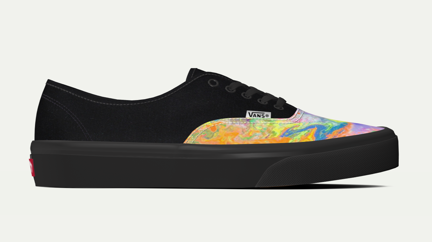 vans authentic black custom