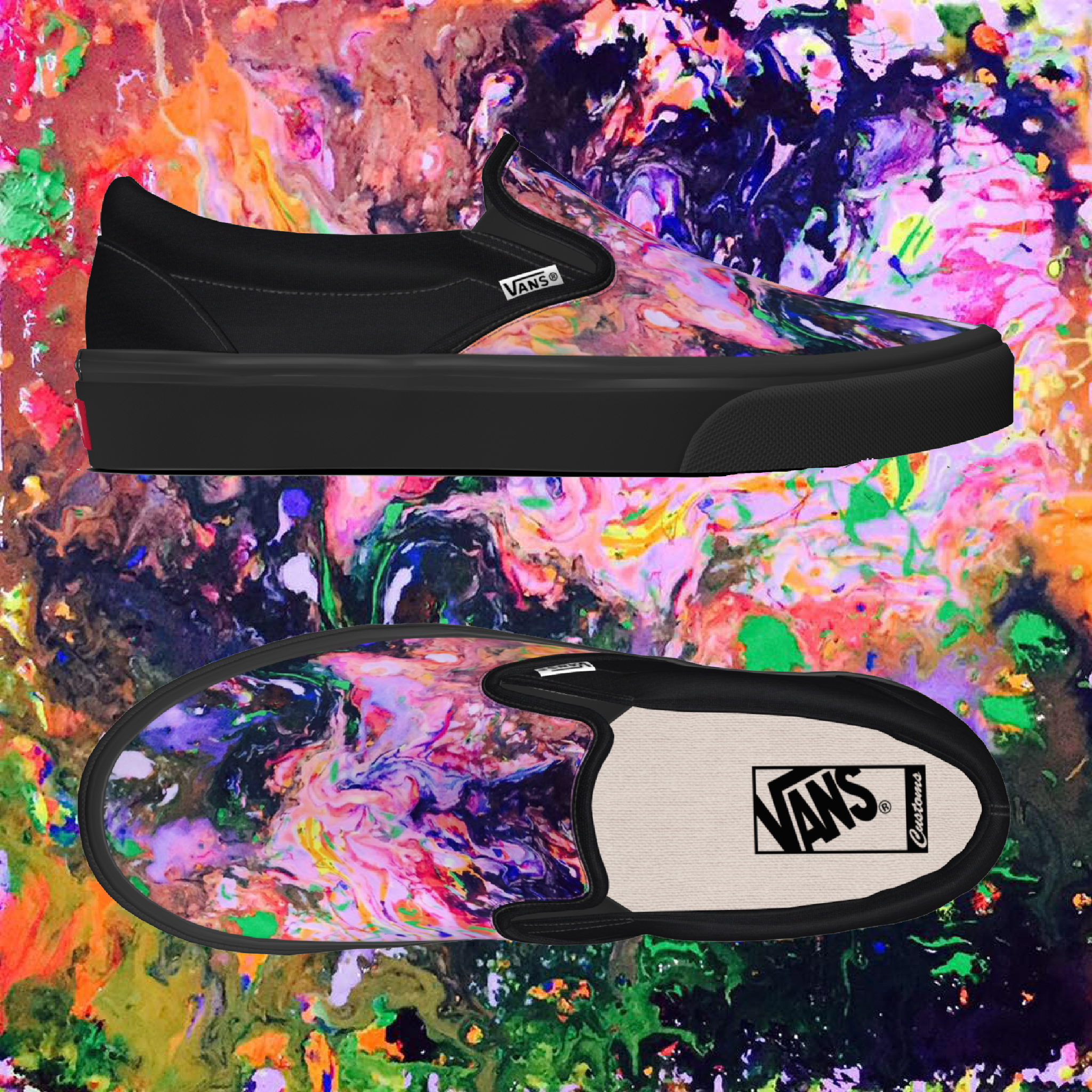 vans slip on space