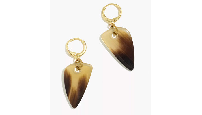 Pair of horn earrings.