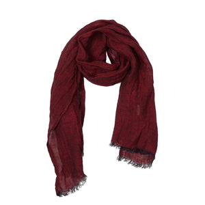 red linen scarf