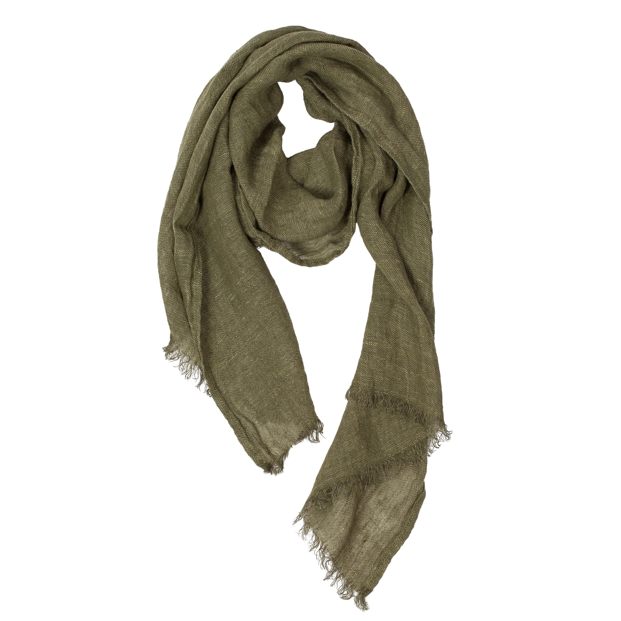 grey linen scarf