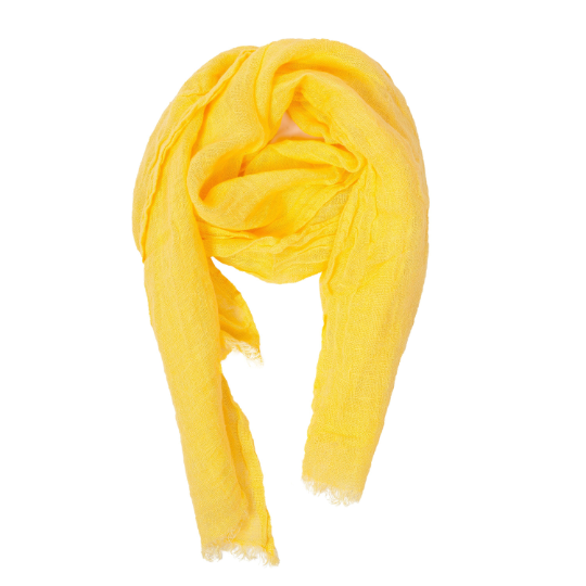 100% Linen Scarf - Bright Yellow