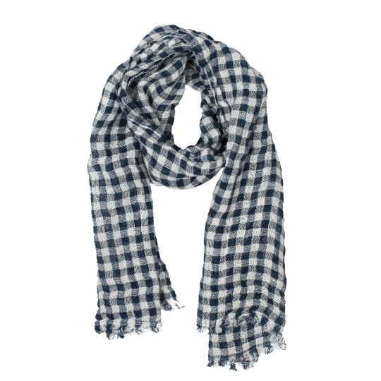 navy linen scarf