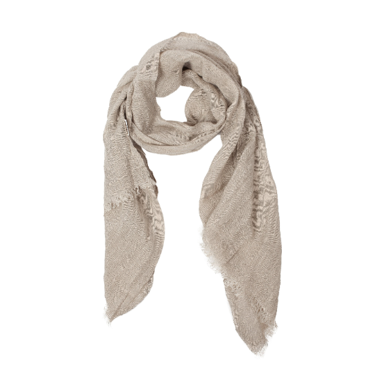 gray linen scarf